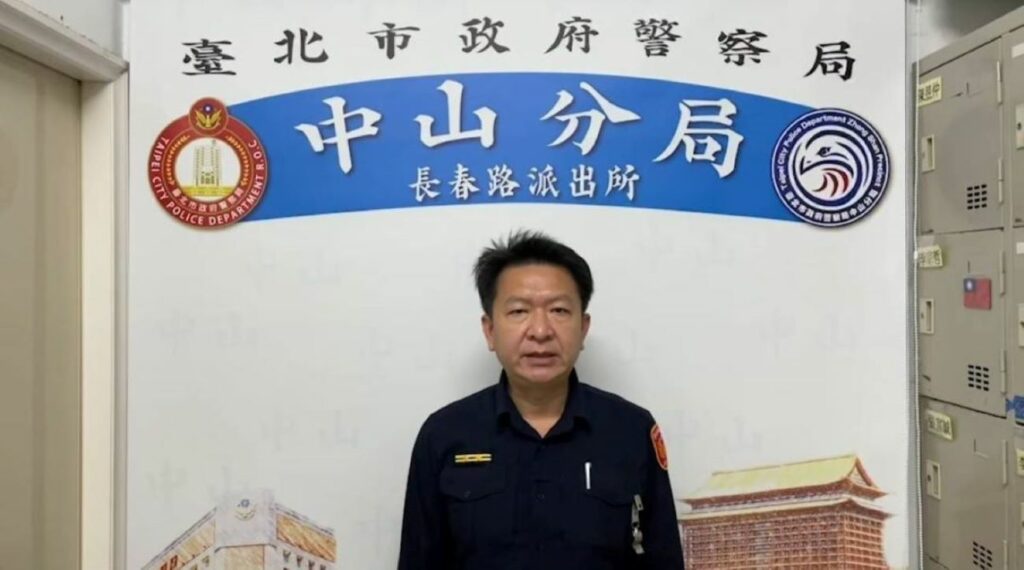 長春路派出所所長鄭錦燦說明畫面