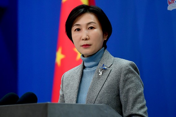 中國外交部發言人毛寧要求美方不得安排官員與蔡英文見面。翻攝中國外交部官網