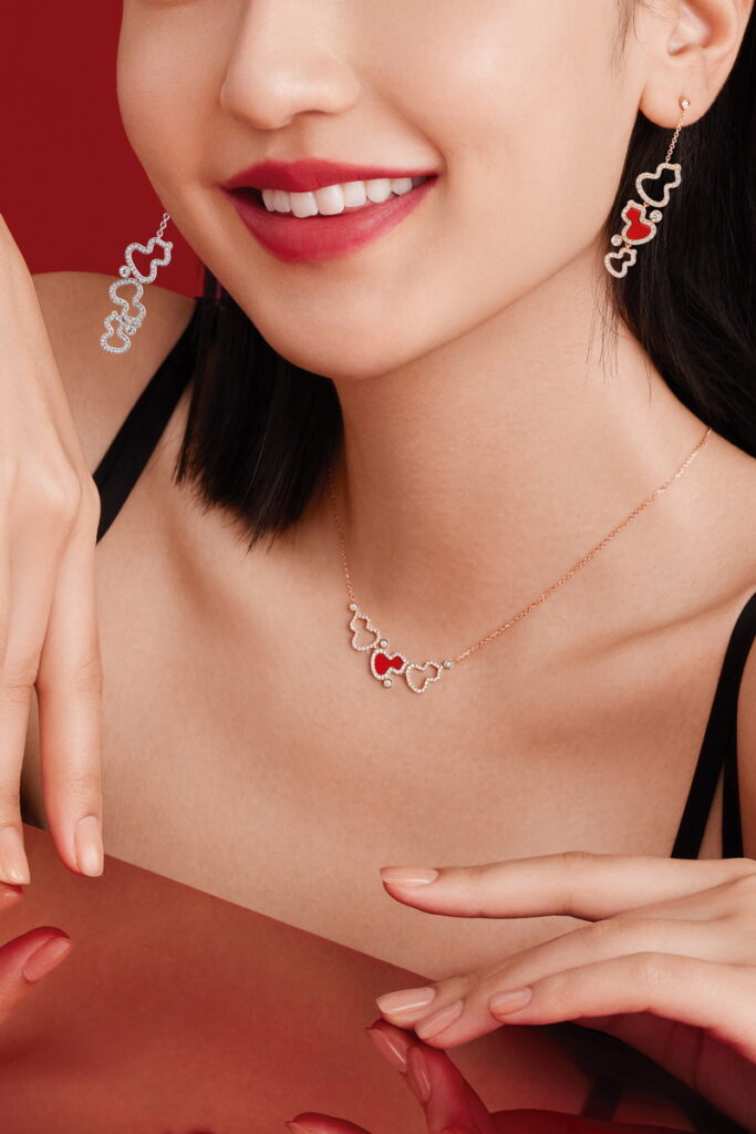 微風南山 Qeelin Wulu 18k 白金鑽石耳環、Wulu 18K玫瑰金鑽石及红瑪瑙耳環項鏈