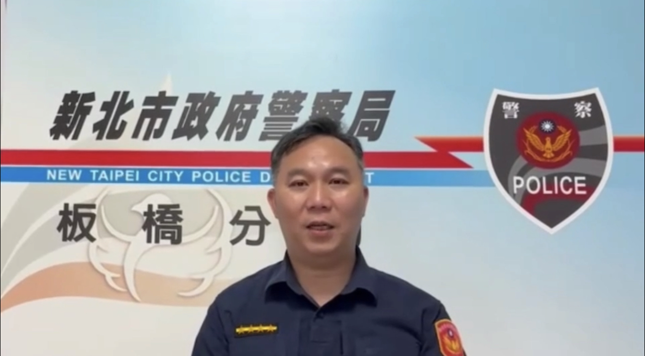 板橋分局沙崙派出所副所長戴明剛說明。(記者戴昱弘翻攝)