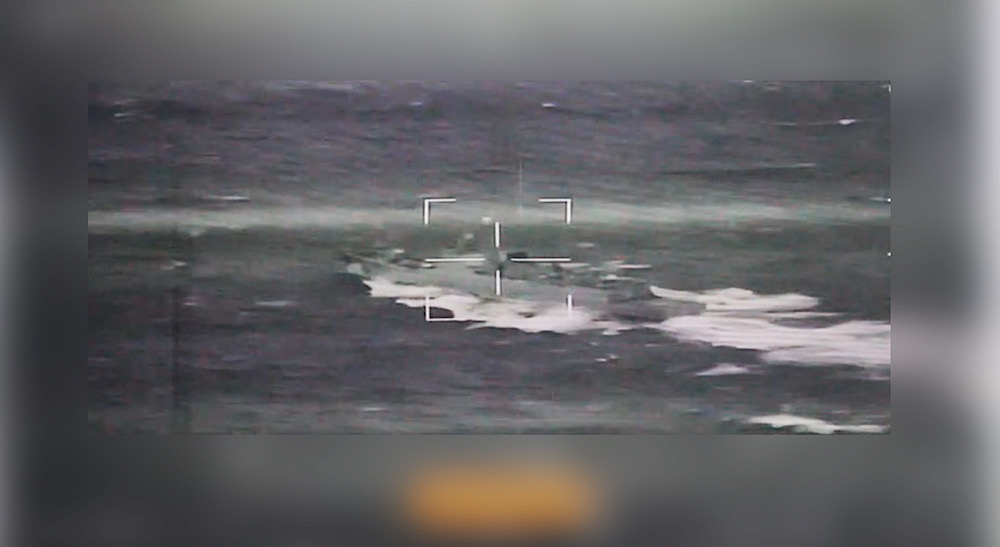 ▲4月8日我海軍空中兵力監控共軍蘇州艦