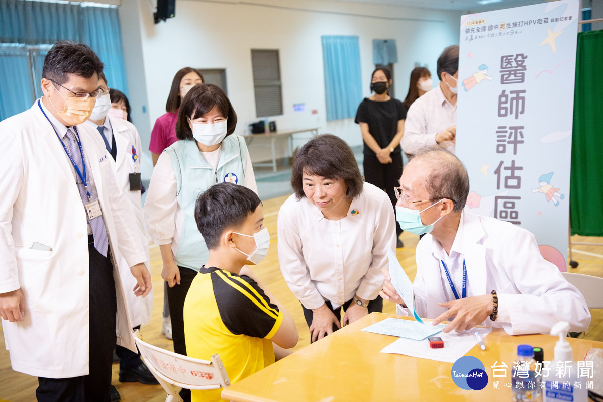 嘉義市國中男生今起公費施打HPV／嘉義市府提供