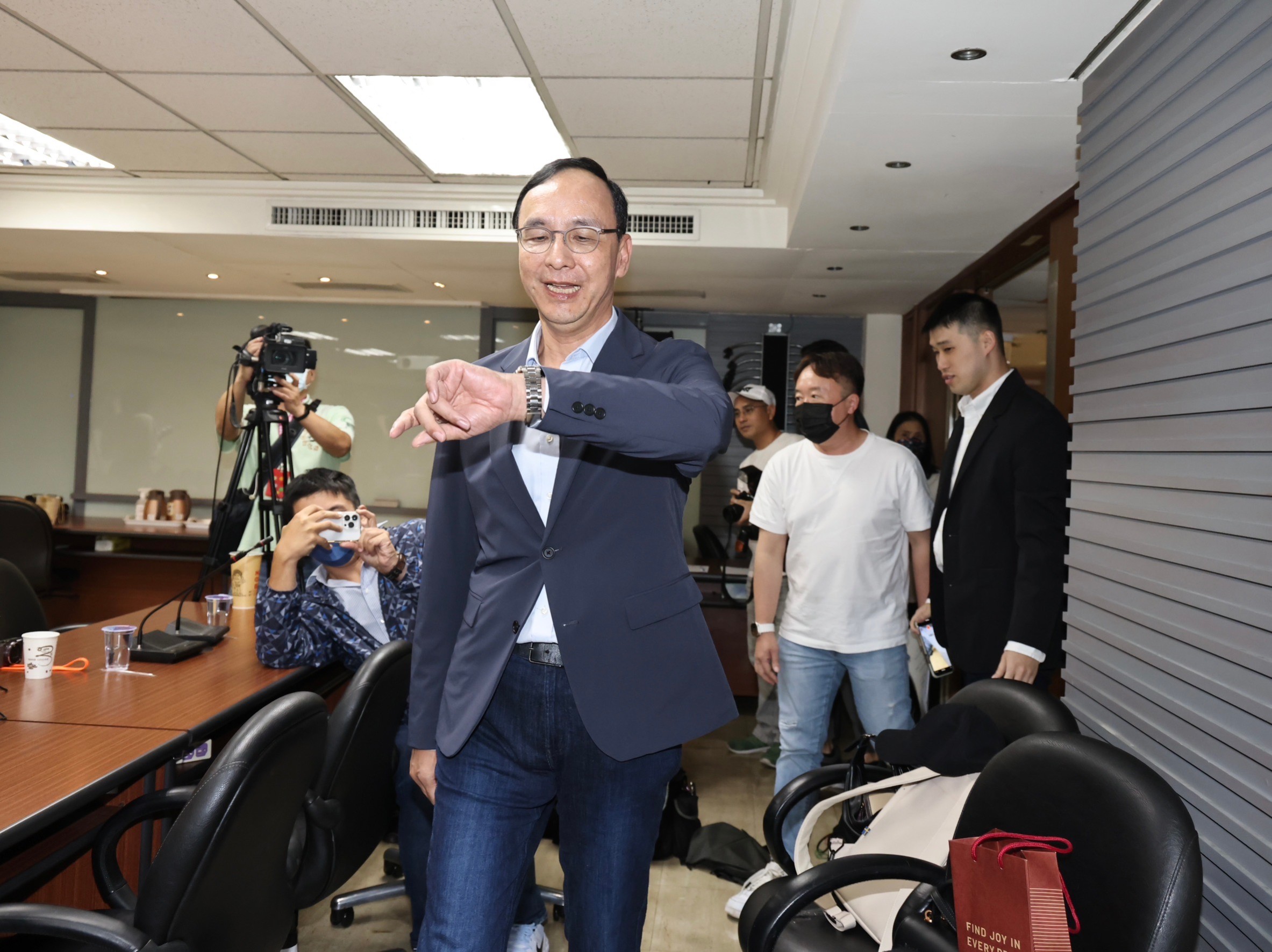 朱立倫表示,已經準備好徵召最強人選參戰2024,將在適當時間公布人選。林啟弘攝
