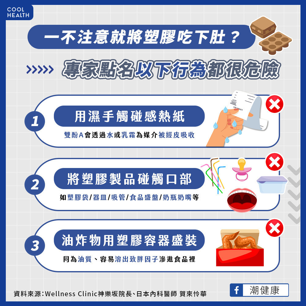 「濕手拿感熱紙」為什麼很危險? 有碰到嘴巴的塑膠都要避免? 「濕手拿感熱紙」為什麼很危險? 有碰到嘴巴的塑膠都要避免?