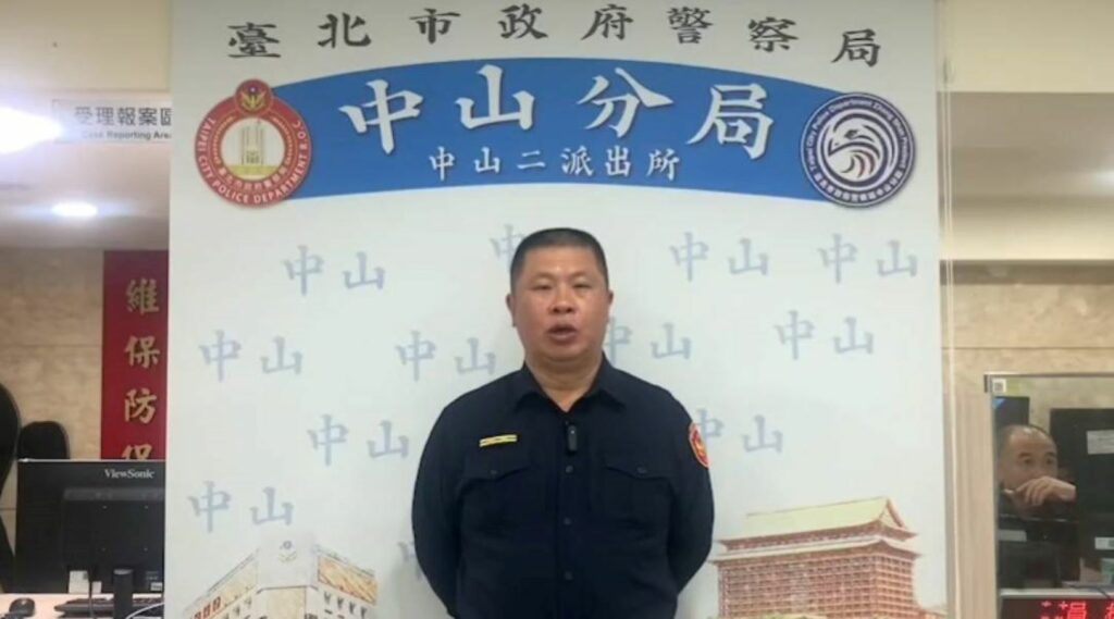 中山二派出所所長侯宏哲說明畫面