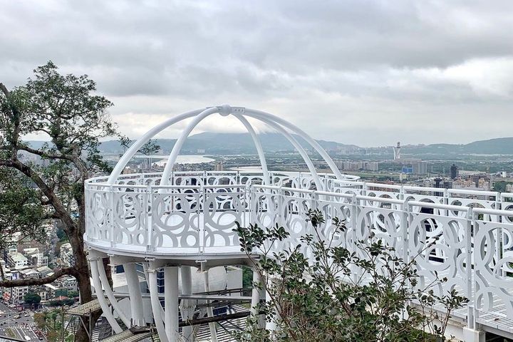劍潭山上圓山風景區的北眼平台可眺望北市風景。 圖:大地工程處/提供