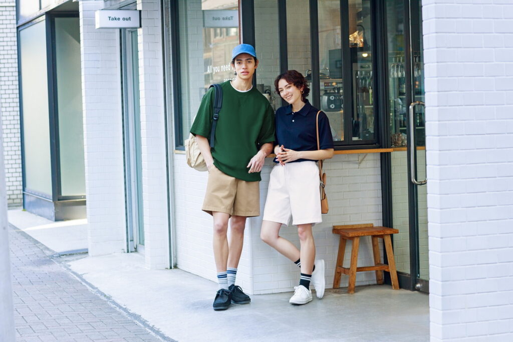 GU「男裝Chefshorts主廚短褲」等多款商品皆使用再生聚酯纖維,將「循環再利用」發揮出最大價值。
