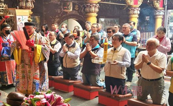 黃偉哲向媽祖祈雨　求早日降雨解旱象