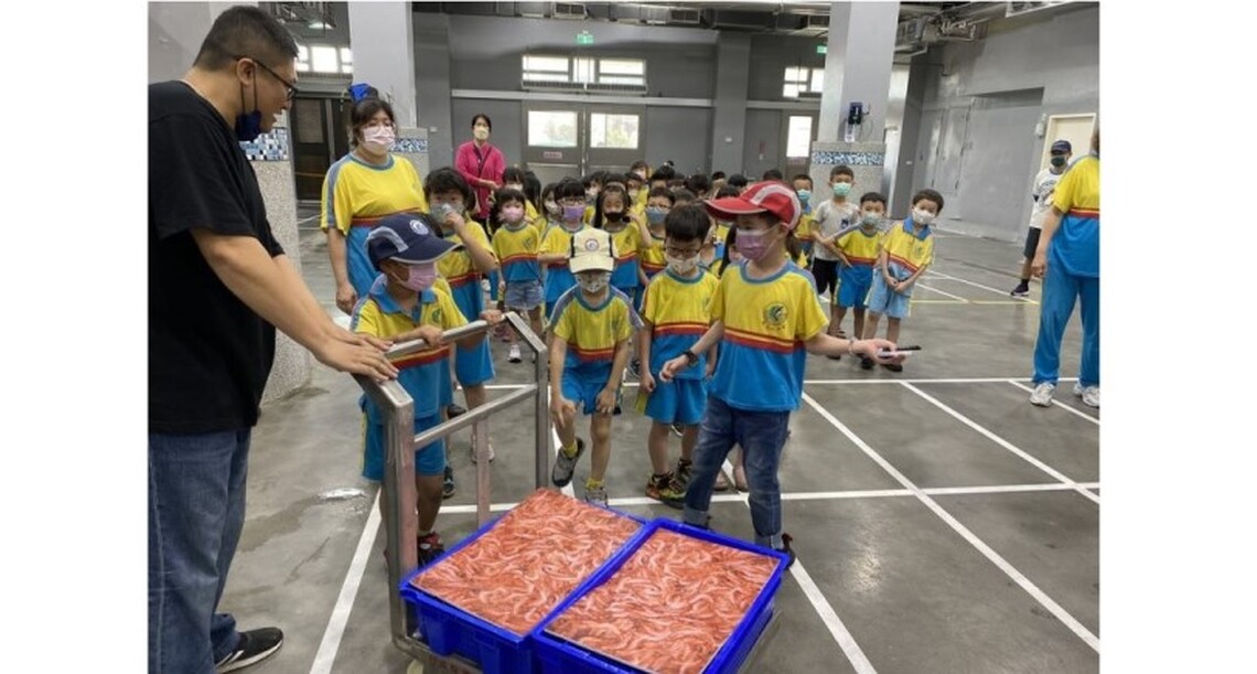 食魚教育從小扎根 學童校外教學參訪東港櫻花蝦恆溫拍賣場