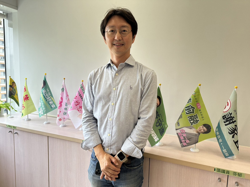 民進黨21日公布台中第6選區結果,江肇國勝出。中央社