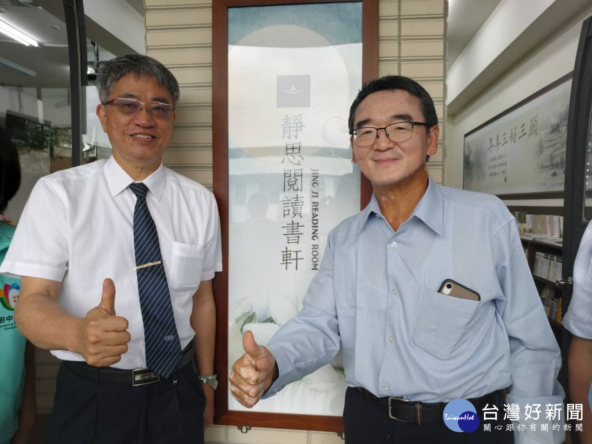 田中高中「靜思閱讀書軒」啟用,校園中書香人文伴隨。圖/慈濟基金會提供