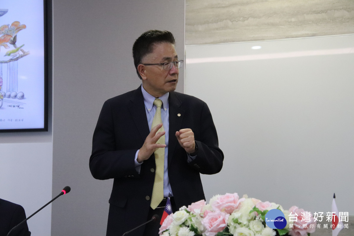 周景揚校長致詞時表示相當期待本次簽署儀式,也期許雙方集結學術能量一同邁進。
