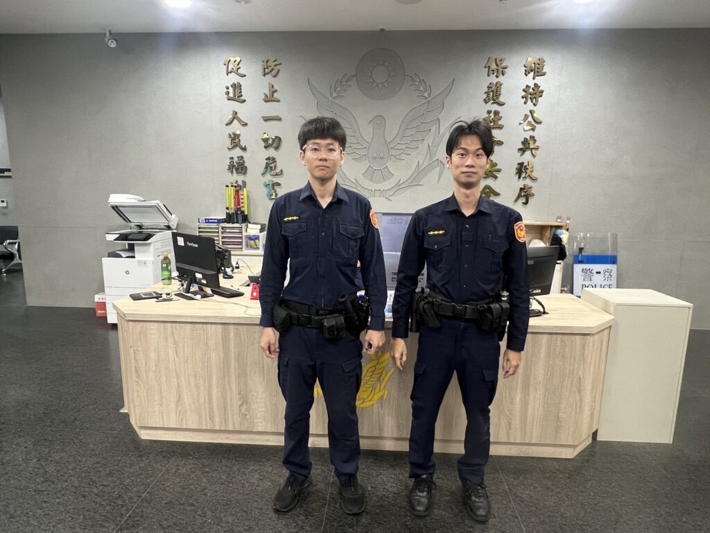 士林分局社子派出所警員陳柏翰、楊智翔