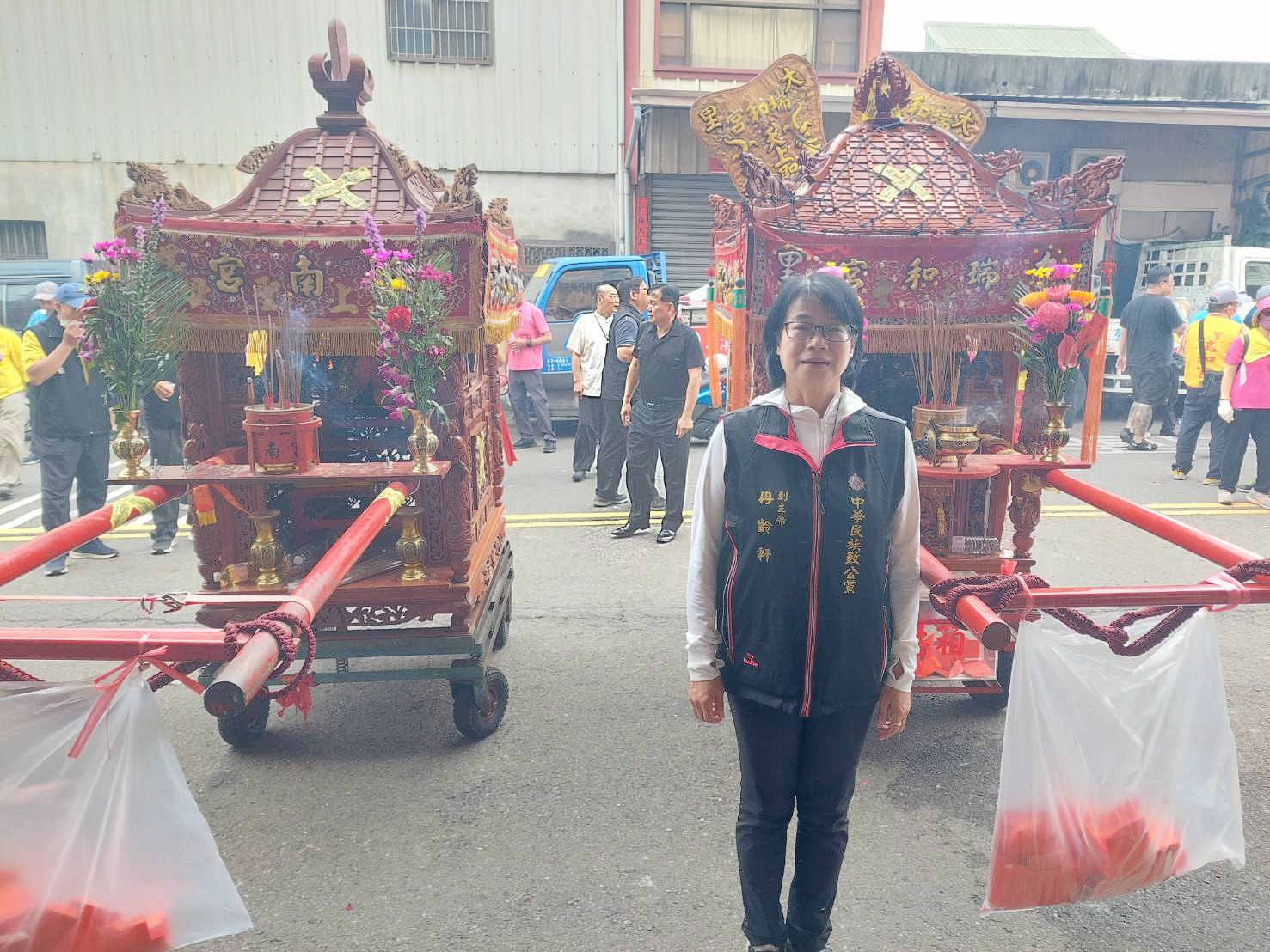 ▲中華民族致公黨冉齡軒副主席应邀出席旱溪媽祖繞境活動。(圖／主辦單位提供)