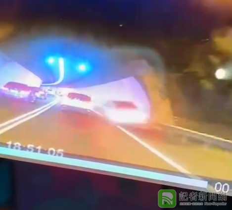 傳說中的「水溝蓋跑法」再現江湖？ 網酸：平時塞車違規走路肩習慣忘了是在雪隧