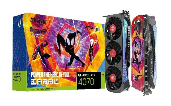 ZOTAC GAMING GeForce RTX 4070 AMP AIRO 【蜘蛛人™:穿越新宇宙】聯名顯示卡 ZOTAC GAMING GeForce RTX 4070 AMP AIRO 【蜘蛛人™:穿越新宇宙】聯名顯示卡