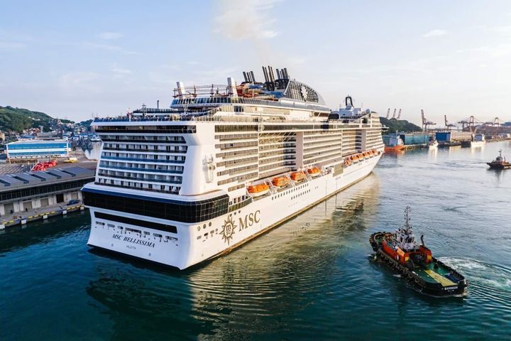 基隆港喜迎最大郵輪「地中海榮耀號」4600多名國際旅客到訪 