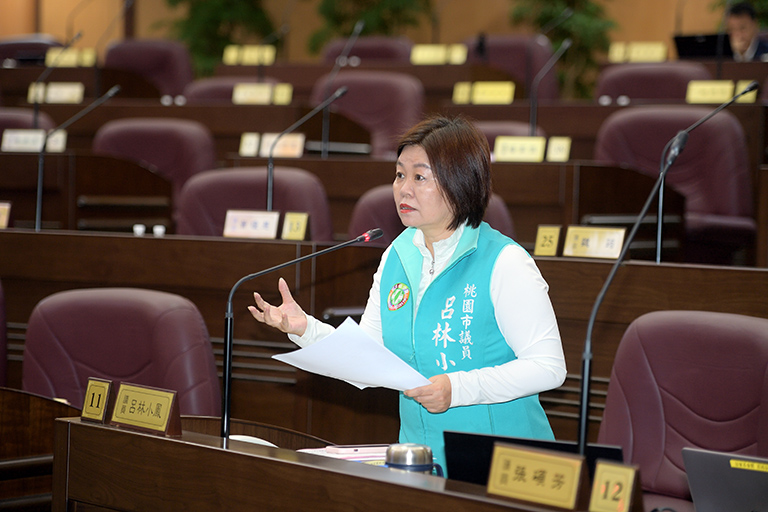 支持中央碳交易平台,市議員呂林小鳳：成立桃園碳交易所將廚餘變黃金。(圖/市議會提供)　