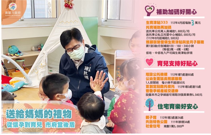 母親節快樂！ 懷孕到育兒 高市府做後盾