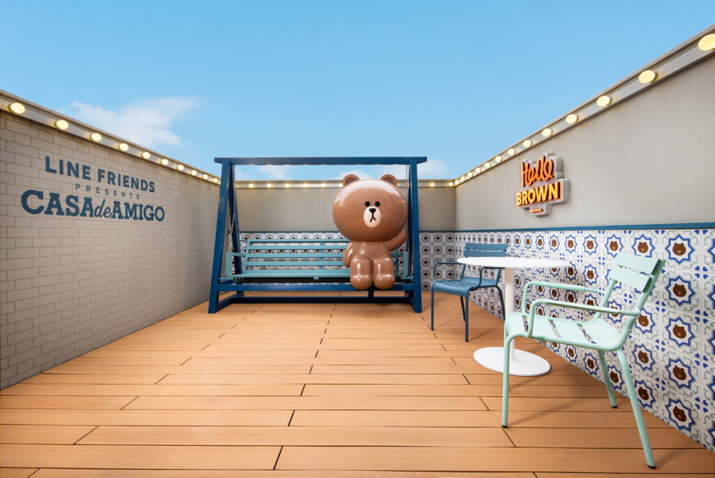 .LINE FRIENDS高級露台客房陽台一景