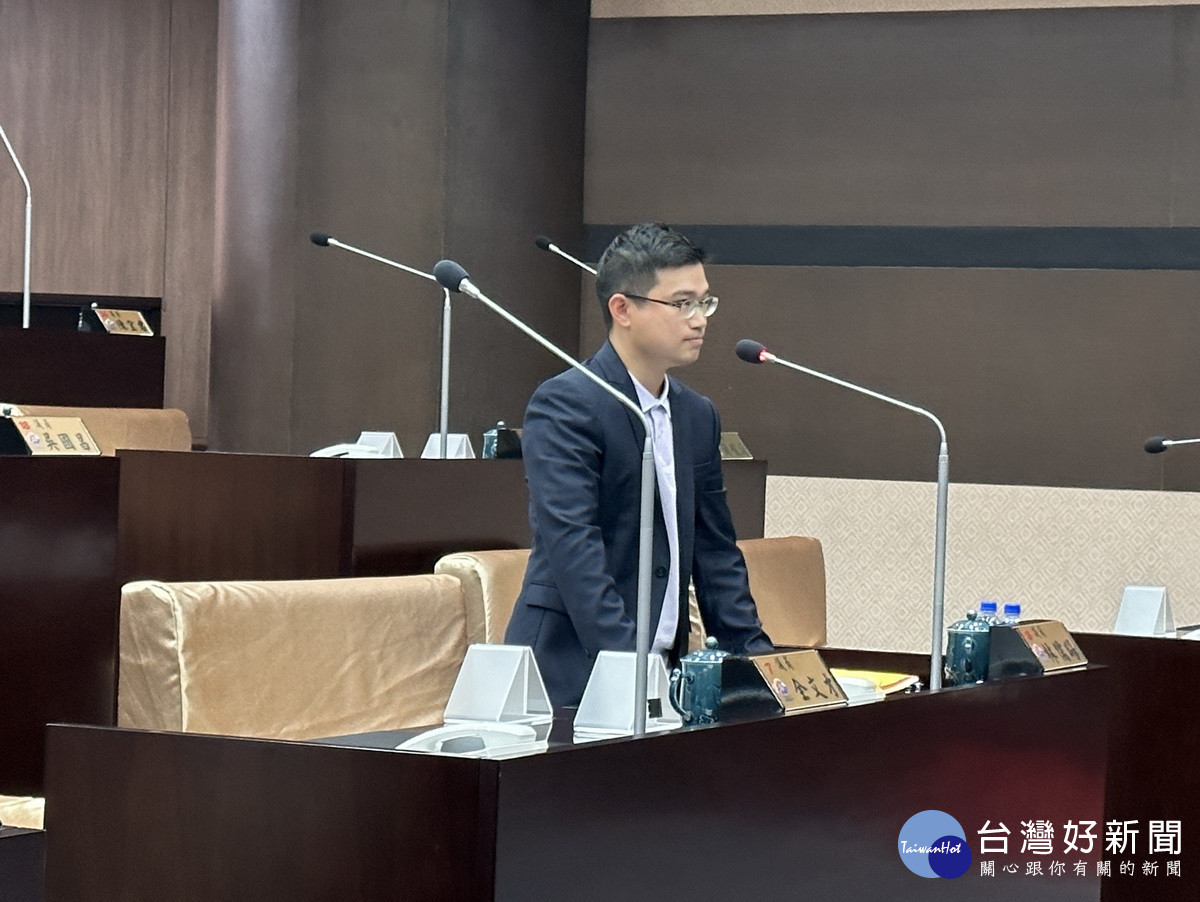 林儒暘議員主張運用多元管道宣傳南投好山水。（記者扶小萍攝）