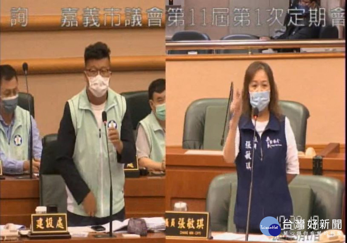 張敏琪今質詢批田長沛行政效率差,建議請假參加初選、勿濫用行政資源,要求田尊重市民,不要讓大家只知道那匹馬/陳致愷翻攝