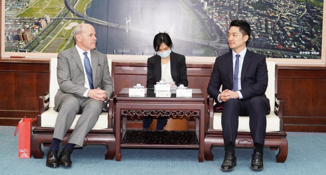 蔣萬安接見加拿大駐台貿易辦事處代表倪傑民(Jim Nickel) 分享文化、環境及永續議題