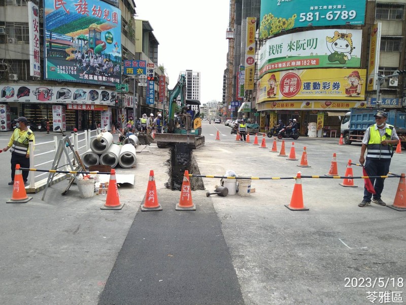 憲政路排水改善工程提前5天完成 今恢復通行