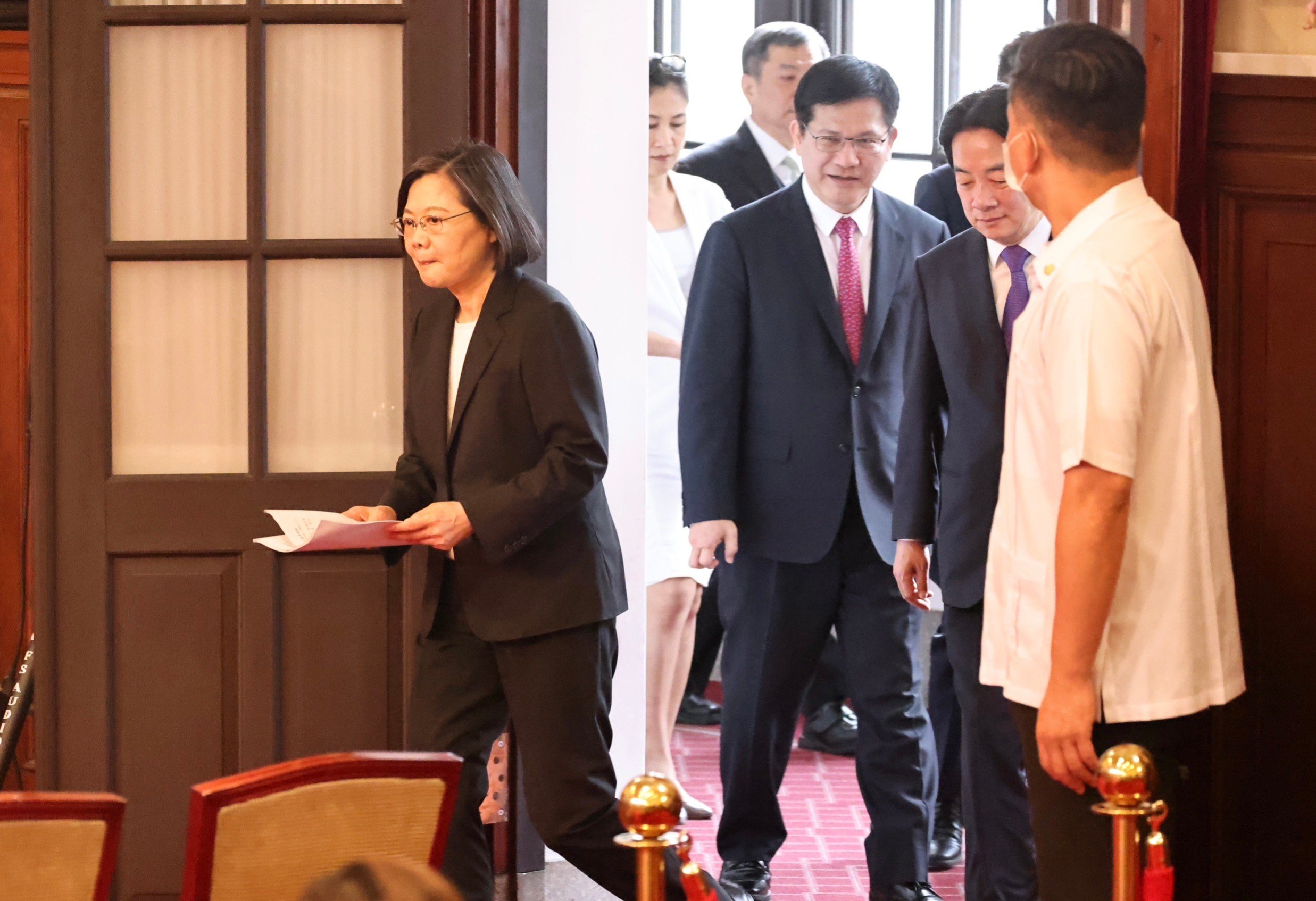 總統蔡英文就職滿七周年,今舉行記者會向國人報告成績並回答媒體提問。林啟弘攝