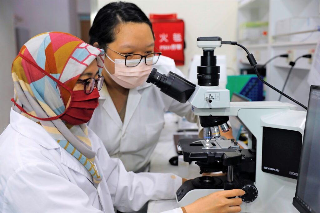朝陽科大應用化學系利用廢棄的葡萄藤製成生物炭,研發成為環保型的緩釋肥料,達成綠色經濟循環理念。(圖/朝陽科大提供)