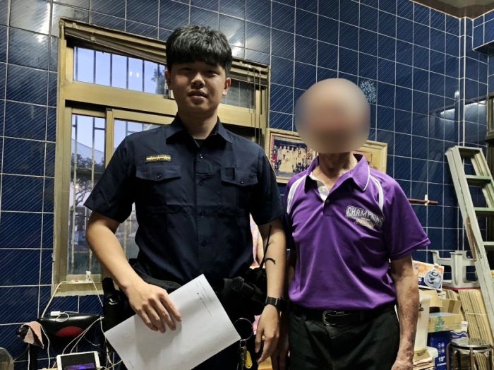 老翁晨運整日未歸 熱心民眾發現帶往警所通報