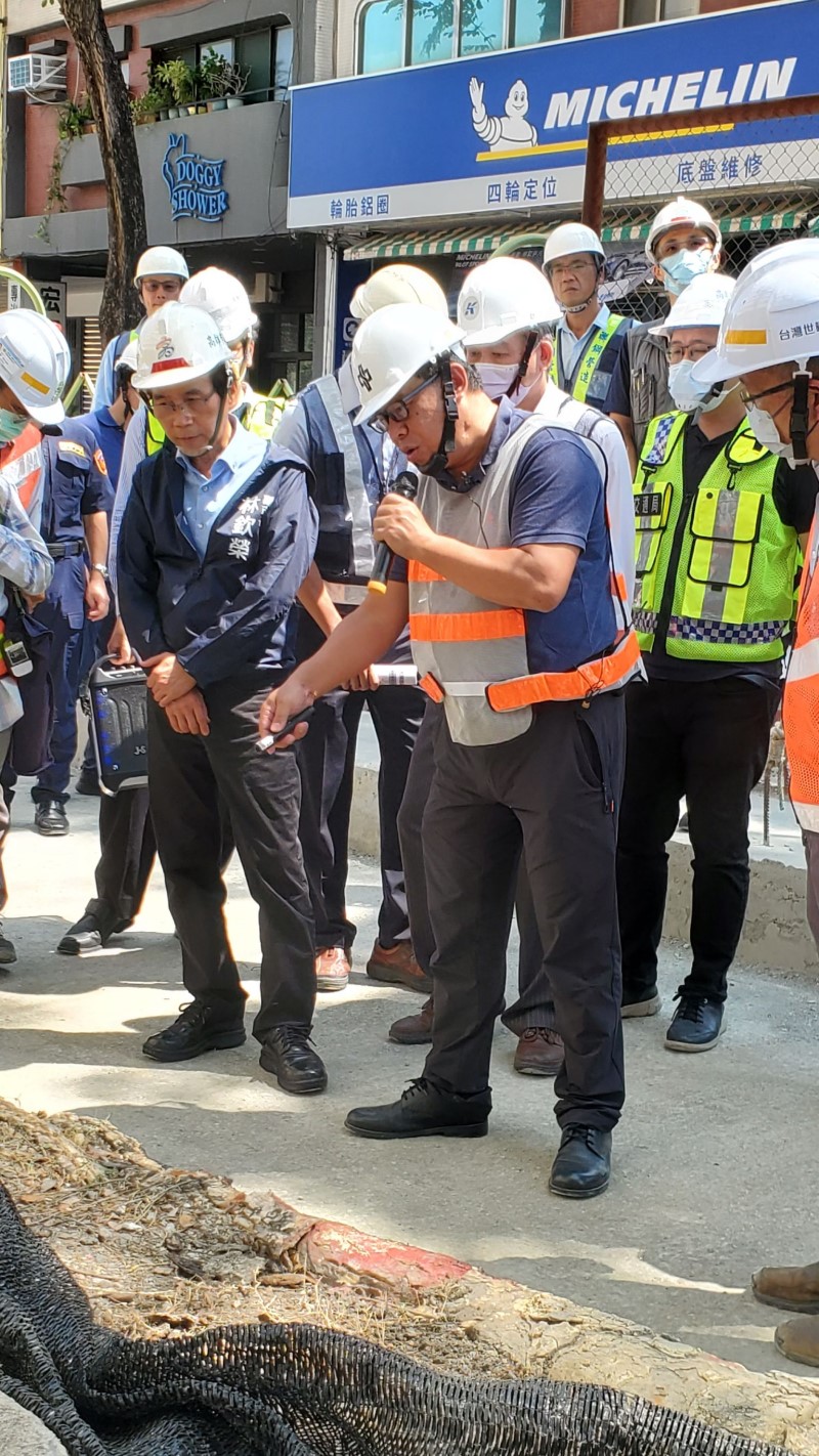 林副市長視察大順路雨豆樹 專家學者指導示範根系保護