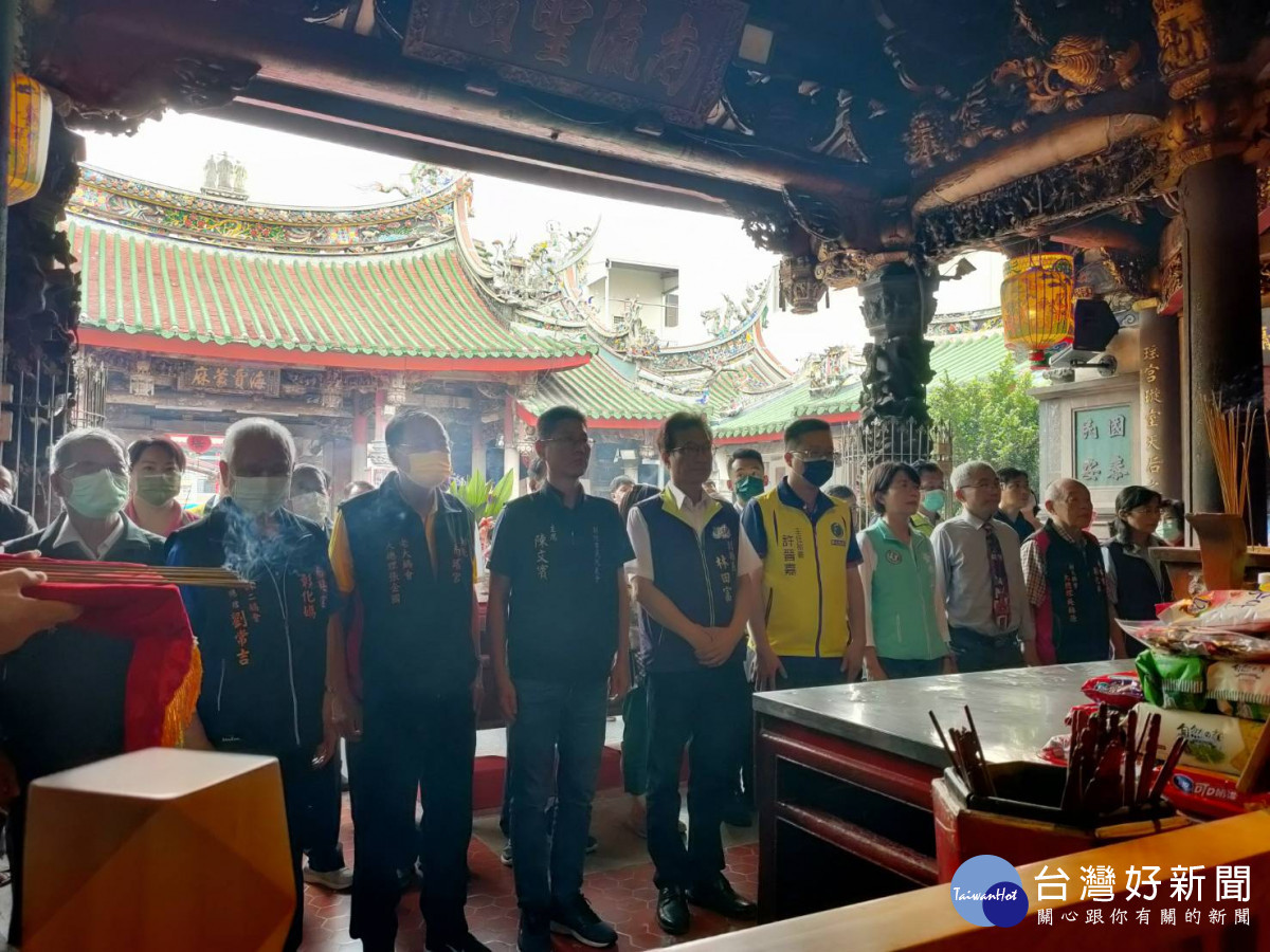 285年歷史縣定古蹟換新裝,彰化南瑤宮修復工程開工典禮祭拜儀式。圖/記者鄧富珍攝