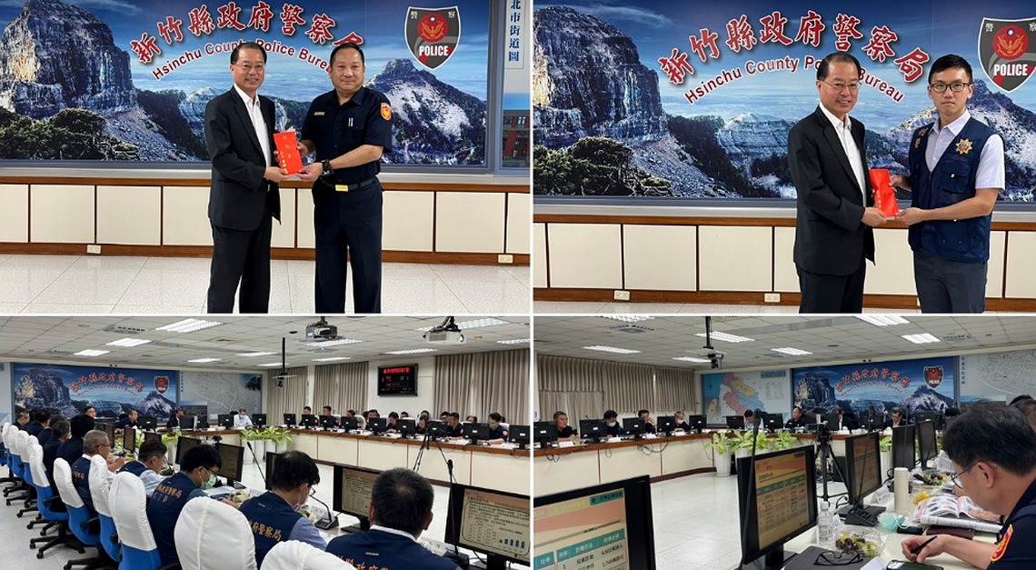 警政署長黃明昭視導竹縣警局 提示社區警政、警紀、清源及打詐等工作