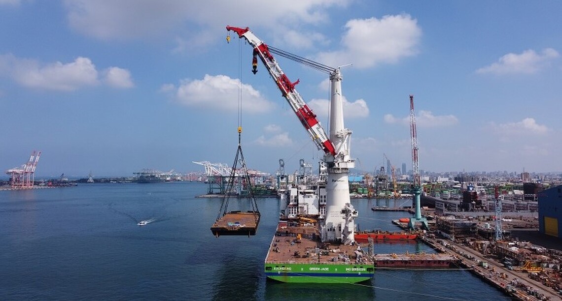 台船「榮耀船說」:環海翡翠輪4,400噸吊掛測試成功 台灣離岸風電海事工程能量邁大步