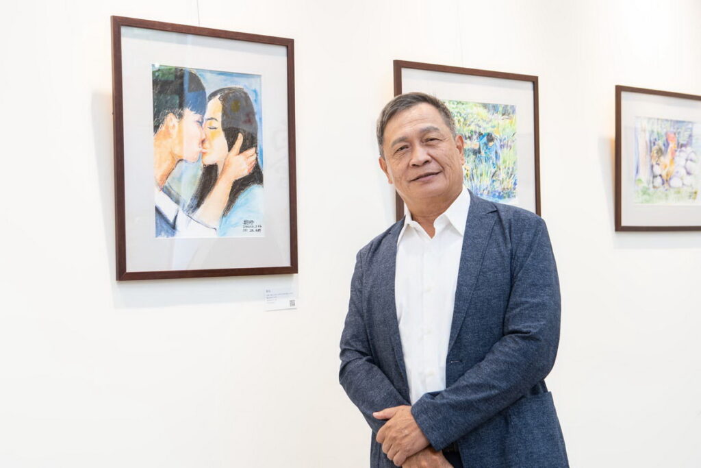 桂冠集國會長王正明畫展 【遊戲人間】 主題 【約會】。
