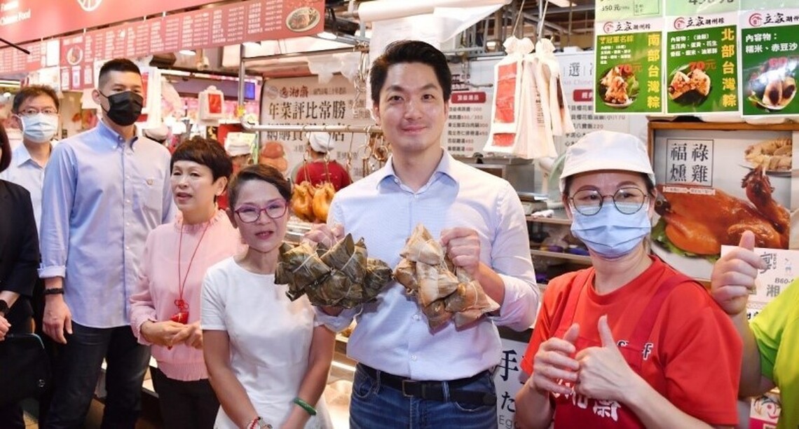 出席南門中繼市場百粽宴活動  蔣萬安：南門市場預計9月盛大開幕 美食持續飄香