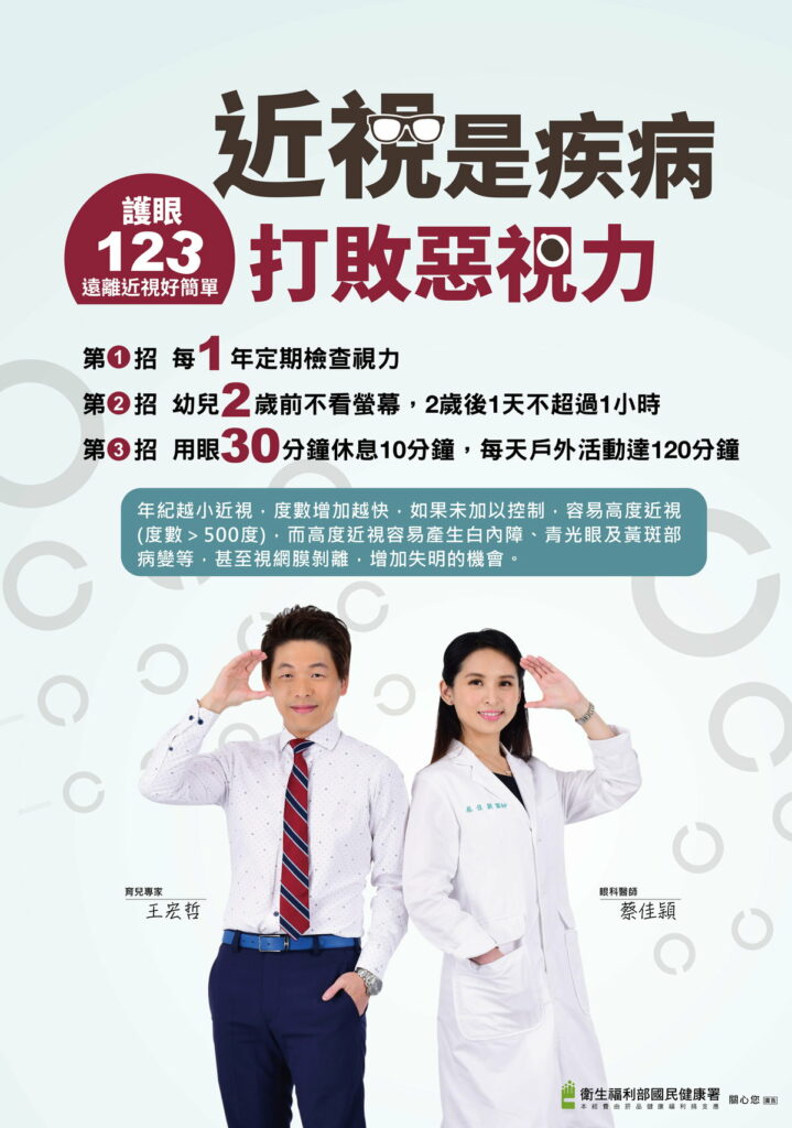 近視是疾病 打敗惡視力宣導海報