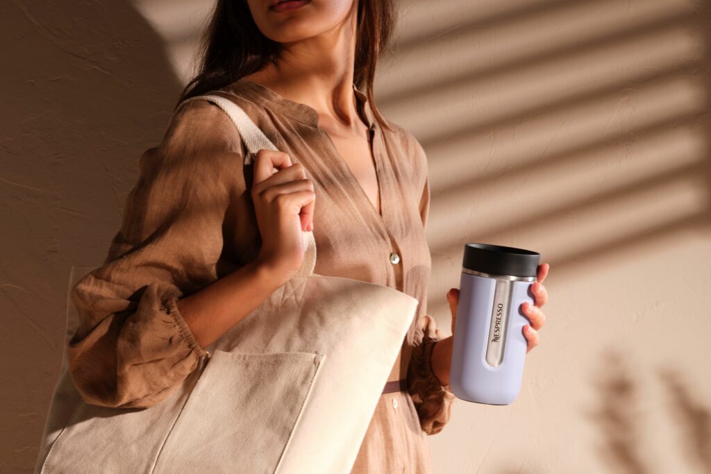 Nespresso NOMAD中量隨行杯 - 薰衣草紫(售價:1, 020元)。