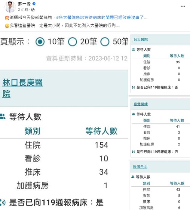 圖／截取自蘇一峰臉書