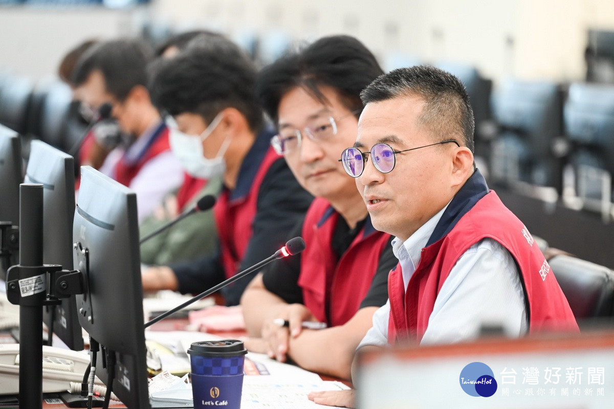 園市政府召開「桃園市大規模停水應變中心第2次會議」。<br /><br />