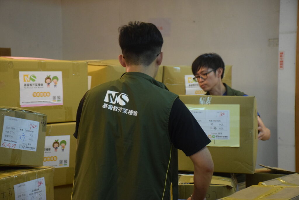 ▲第二批愛心物資7.8噸重,經打包整理以海運送往敘利亞災區