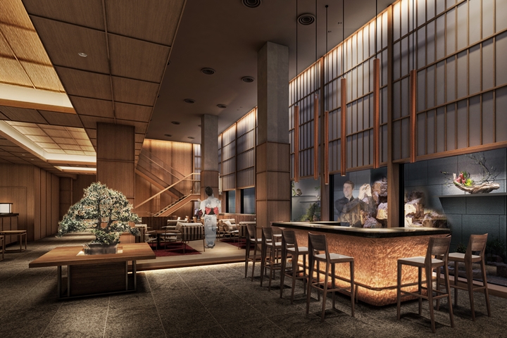 京都東山希爾頓逸林飯店館內大廳示意圖。 圖:DK Hotel Management/來源