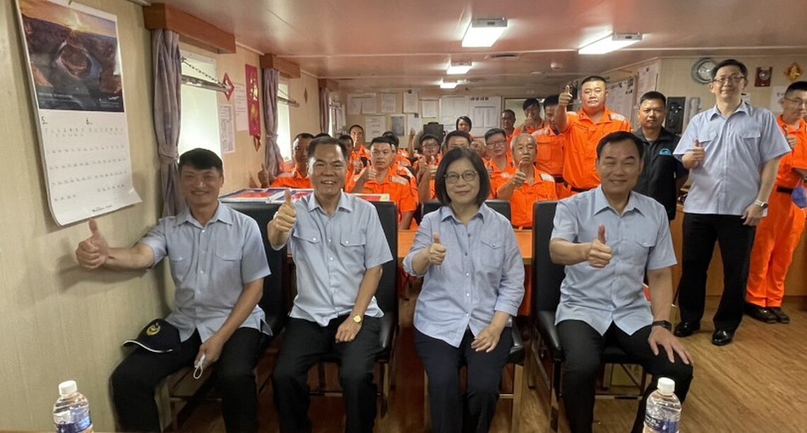 海巡署巡護九號船今首航執行『中西太平洋公海漁業巡護,維護漁民權益』巡護任務