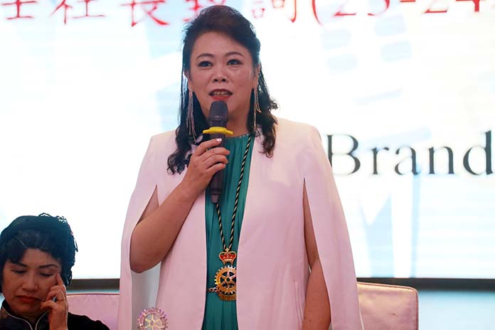 新任社長邱豫甄 PE Branda勇於承擔下,台北群星扶輪社終於風華再現。攝影/比爾先生