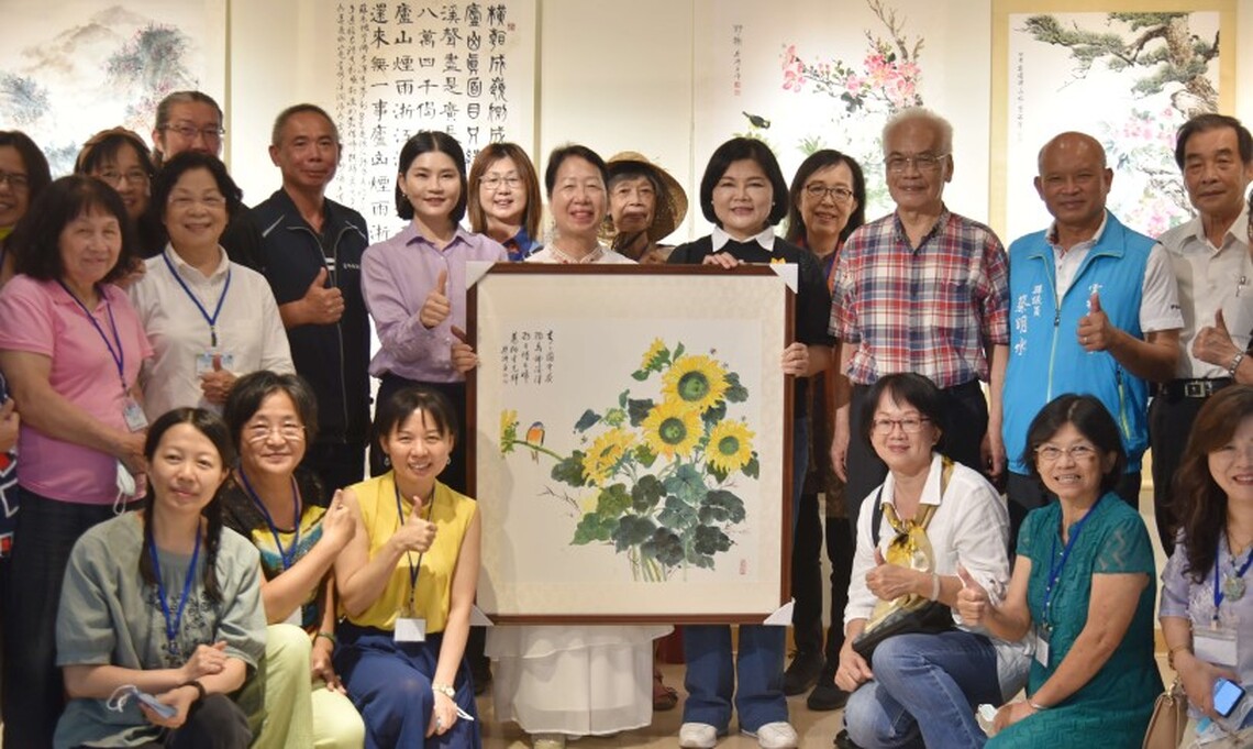 夏之頌-臺中市華藝女子畫會展 搭起雲林台中藝術交流