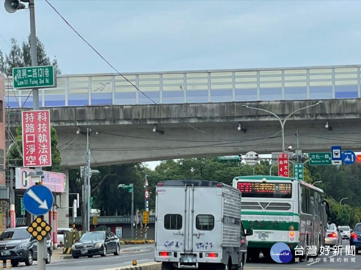桃園路口未淨空科技執法再添1處,改善交通壅塞問題。