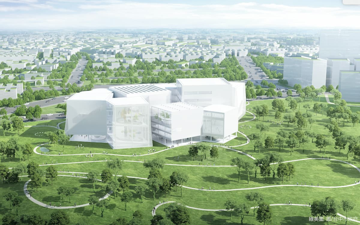 由日本建築師妹島和世打造的「台中綠美圖」,預計2025年正式對外營運。