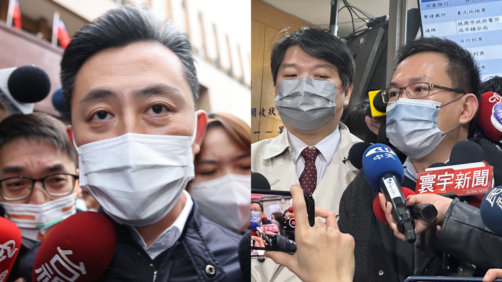 林智堅與余正煌委任律師。資料照片/林啟弘攝