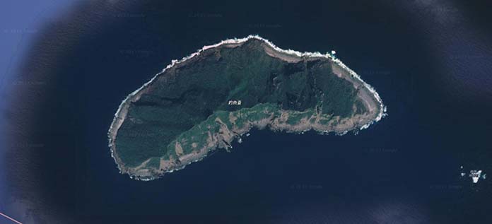 釣魚台空照圖。圖/取自Google Map 空照圖